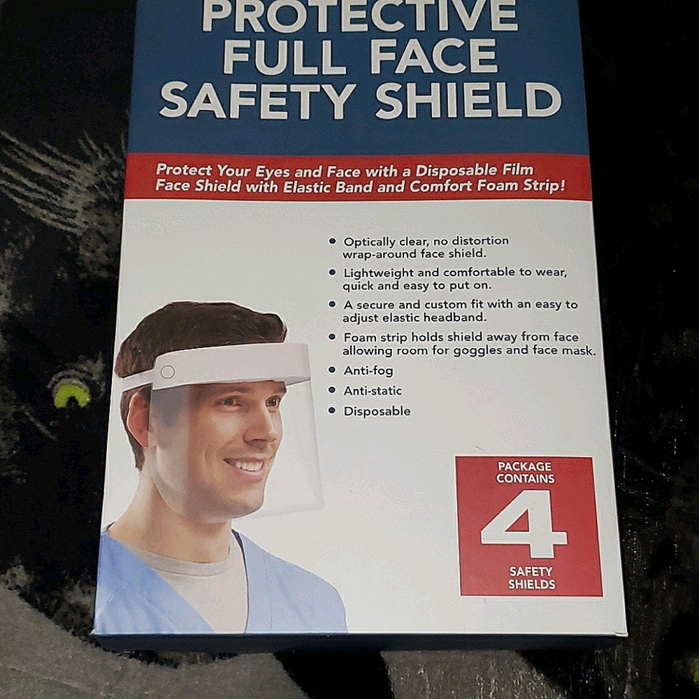 Protective Full Face Safety Shield Pack of 4